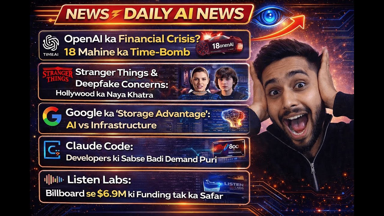 Open Ai Financial Crisis?, Stranger Things Deepfake concern, Google's Storage Advantage, AI spending