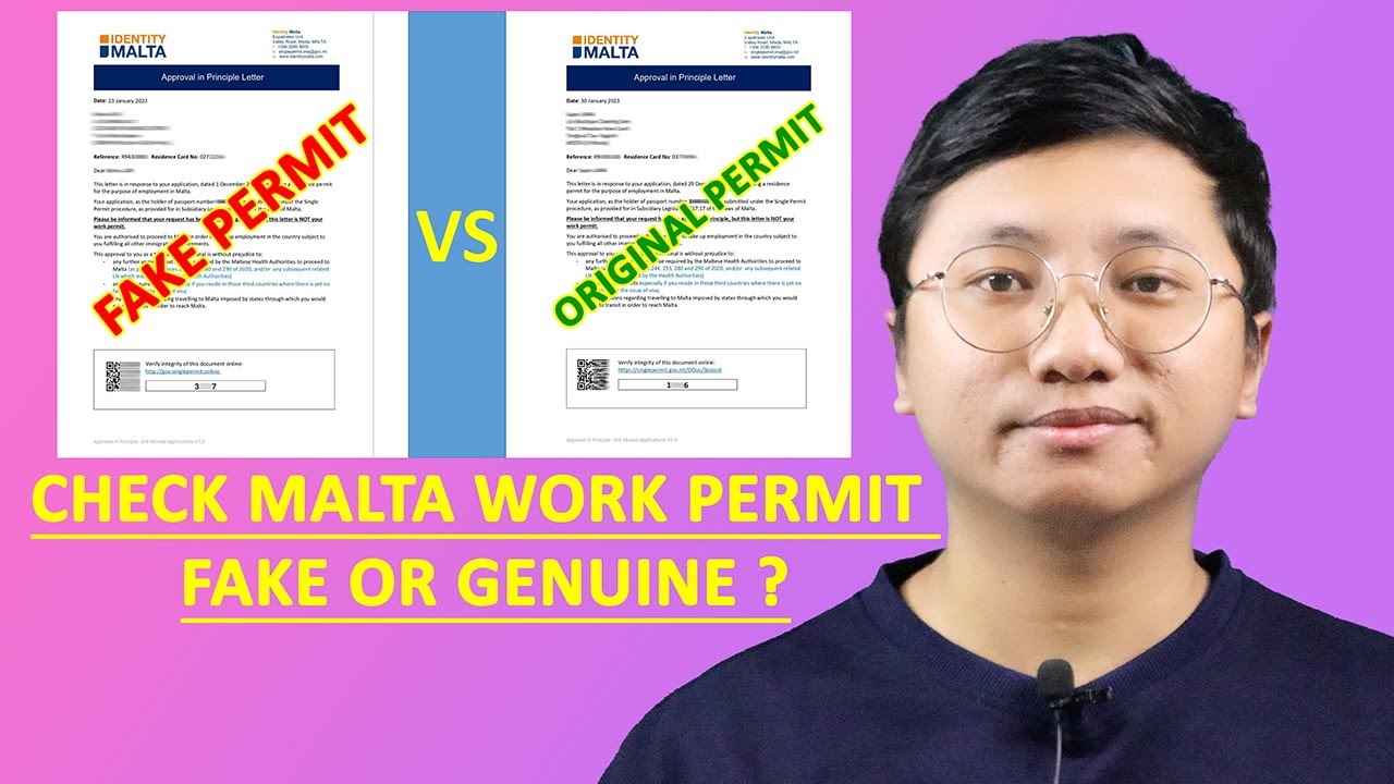 Malta Work Permit Fake or Genuine Check - How to know Malta Approval in Principle Letter Genuine