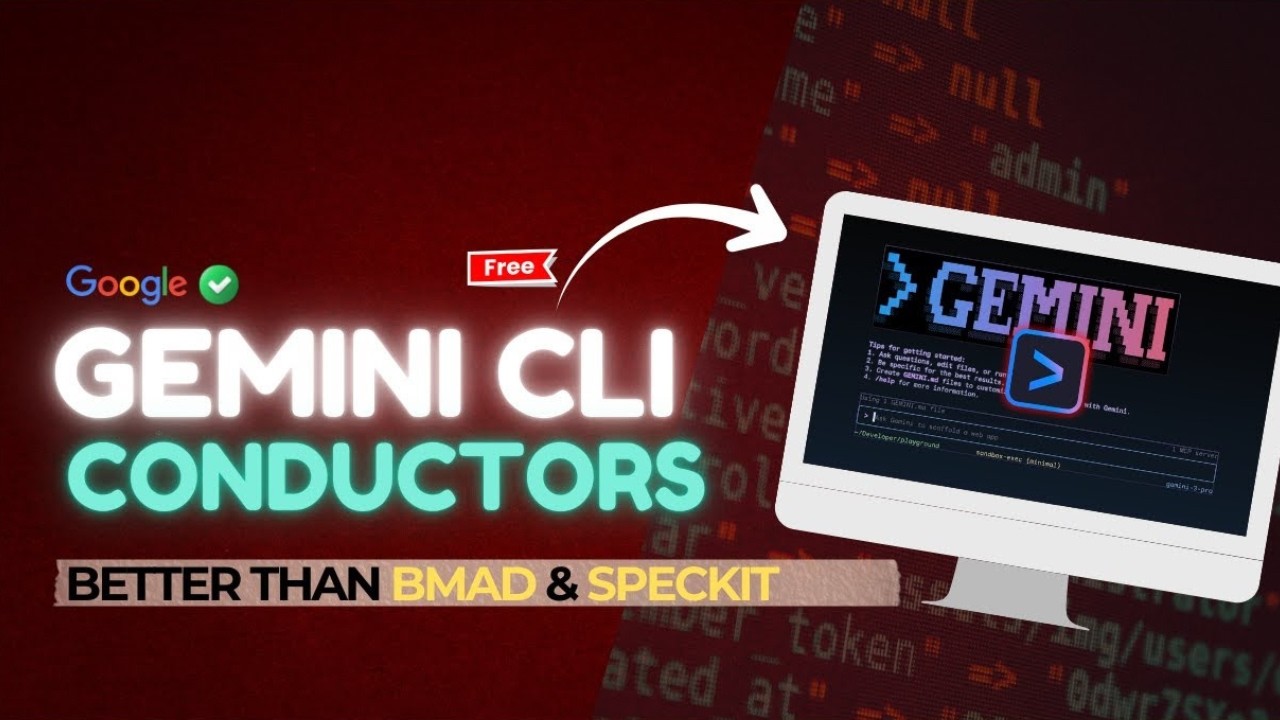 Gemini Conductor: НОВЫЙ контекстно-ориентированный инструмент, в 100 раз лучше, чем Vibe Coding, ...