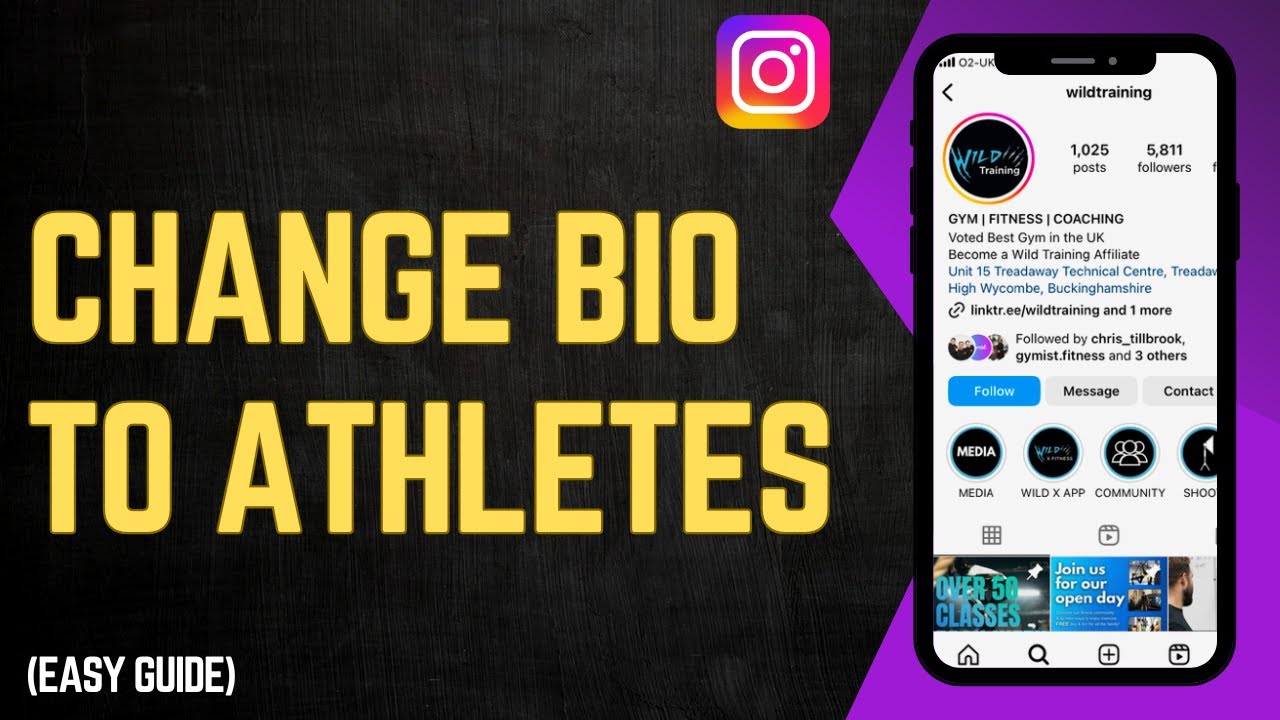 Как изменить биографию в Instagram на профиль спортсмена!