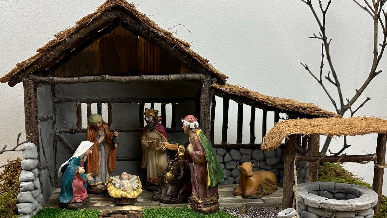 РОЖДЕСТВЕНСКИЙ ВЕРТЕП СВОИМИ РОДАМИ || Как сделать простой и лёгкий рождественский вертеп