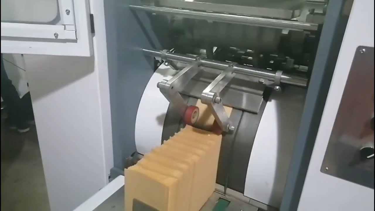 QianIsland Full Servo V Shape Paper Food Bag Making Machine with Printing High-Speed Bag Production