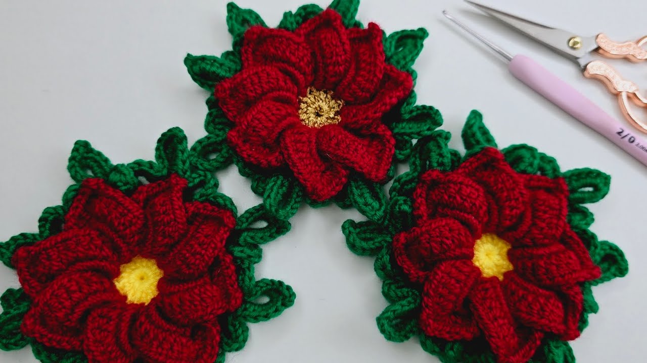 Nochebuena a crochet Tutorial paso a paso para principiantes
