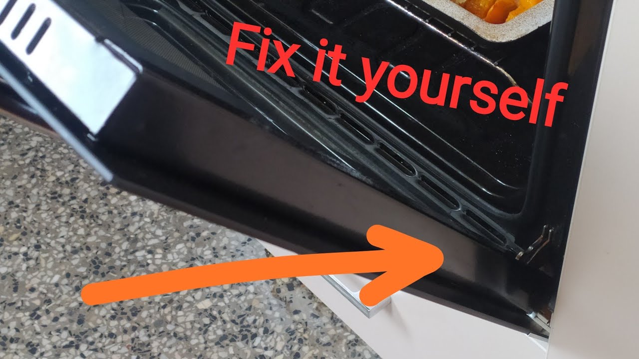 Oven door hinge repair and maintenance.