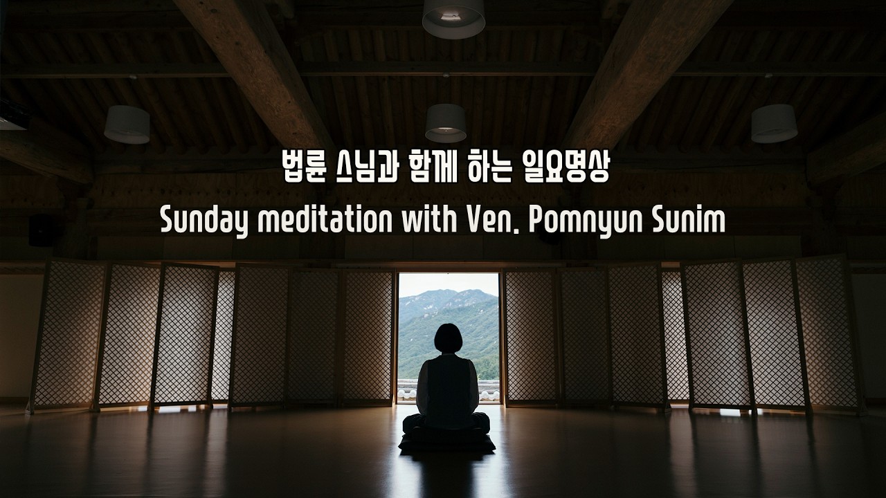 Recorded Sunday Meditation with Ven. Pomnyun Sunim (법륜스님) Week 314 (4/12/2026)