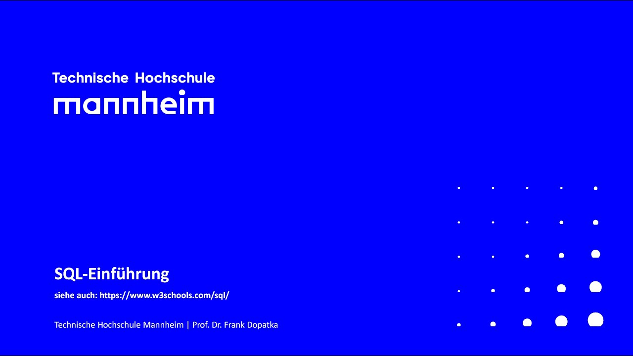 SQL Einführung, DRL, Select, Aggregatfunktionen
