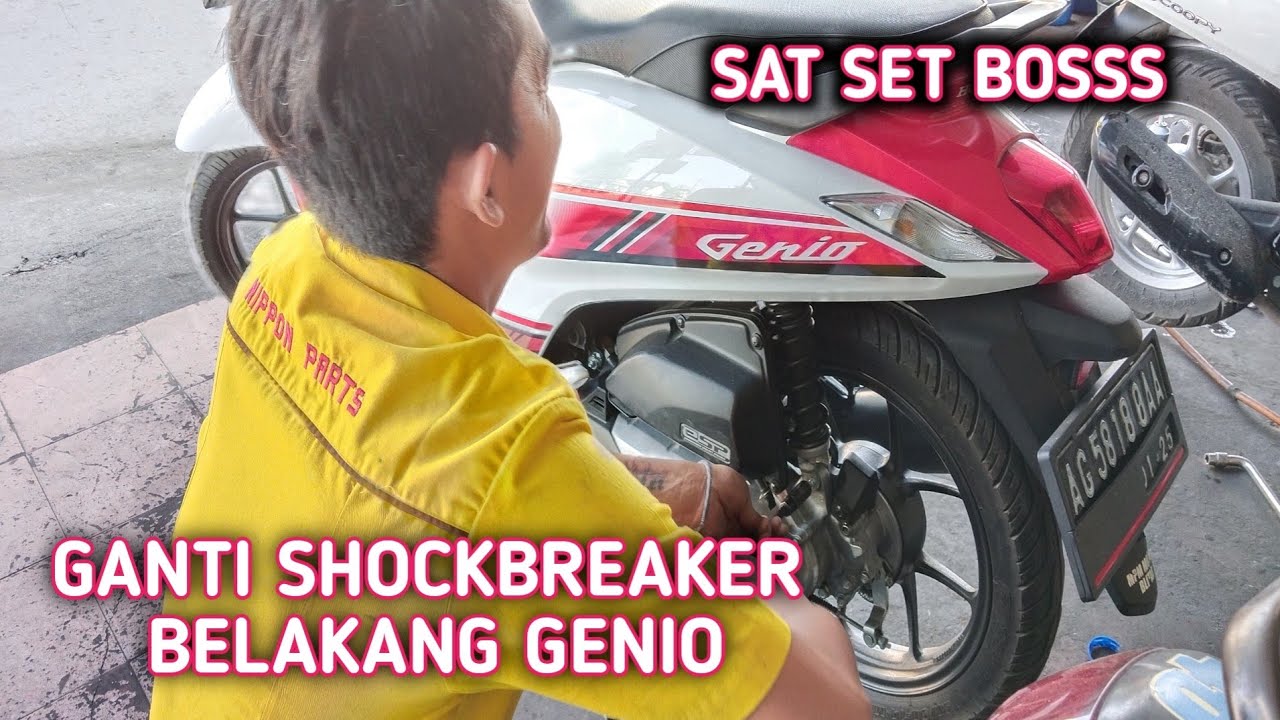 GANTI SHOCKBREAKER BELAKANG GENIO @BENGKEL TM