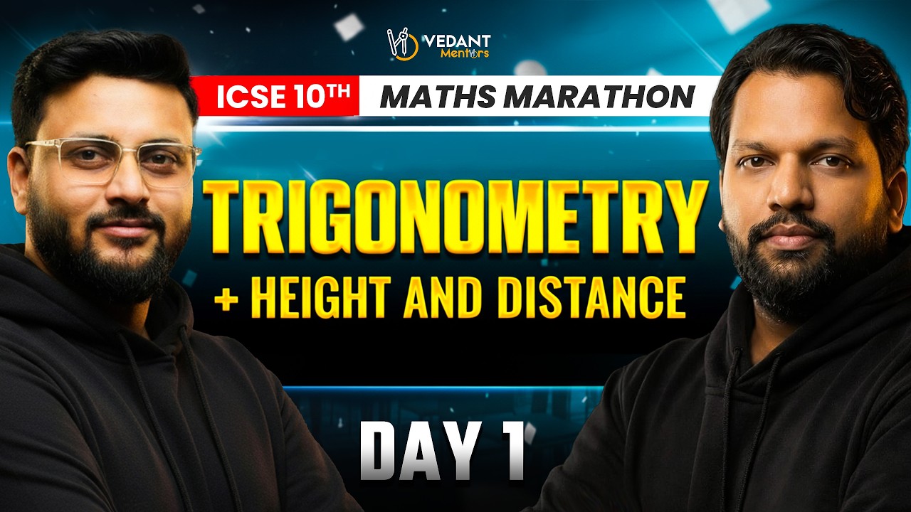 🔥 ICSE Class 10 Maths Marathon 2026 🔥 Day 1 | Trigonometry Complete Strategy | Score 100/100