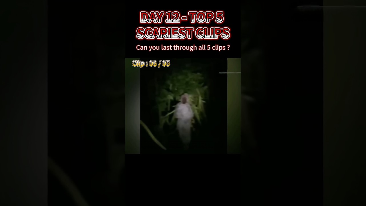 Top 5 Scariest Clips &ndash; Can You Watch All 5? #day12 #horror #scary