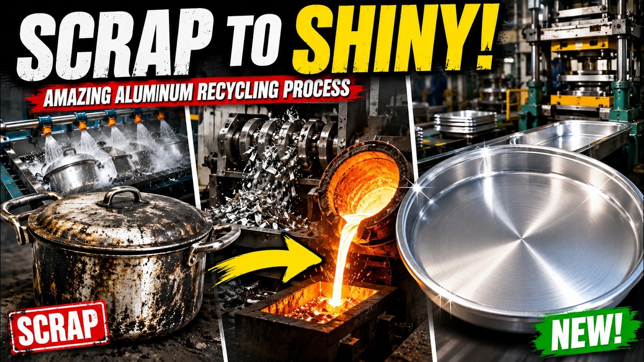 How Old Aluminum Pots Are Recycled Into New Trays | Amazing Aluminum Recycling Factory Process