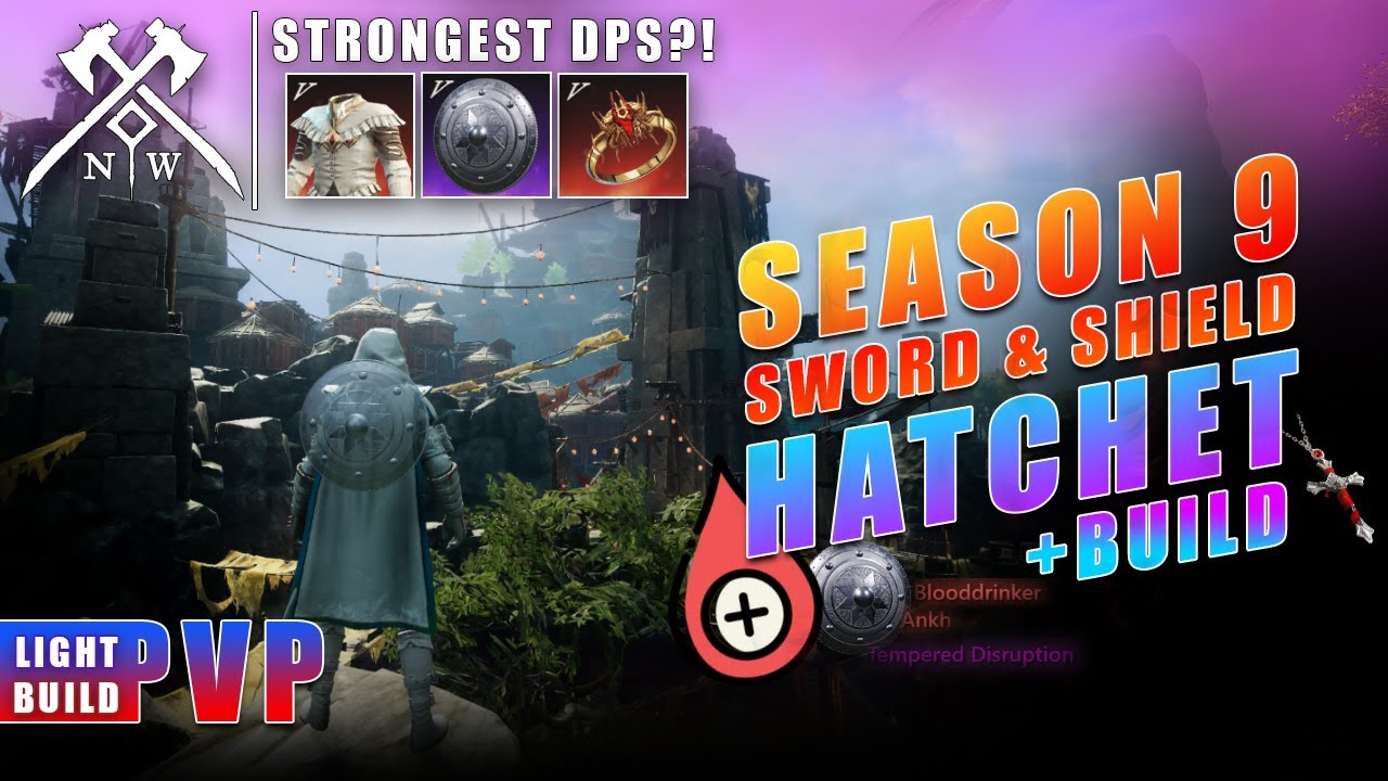 New World Aeternum 🔥PVP🔥 The Strongest Light DPS Build?  | SnS Hatchet #1vx #1v1 +Build