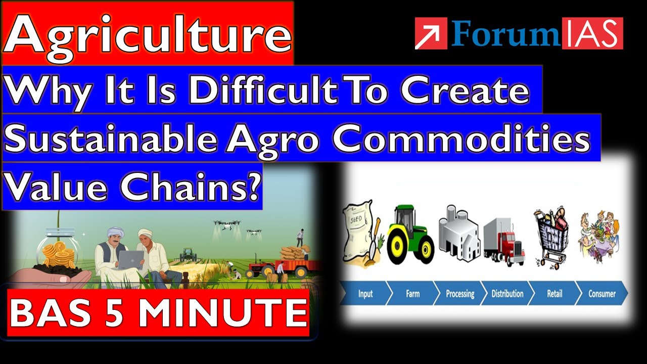 Agriculture: Why It Is Difficult To Create Sustainable Agro Commodities Value Chains? | Forum IAS |
