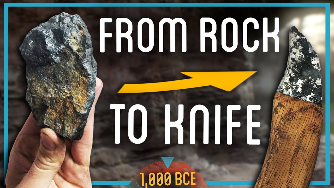 From Rock to Iron to KNIFE (Handmade Knife Forged from Rock)
