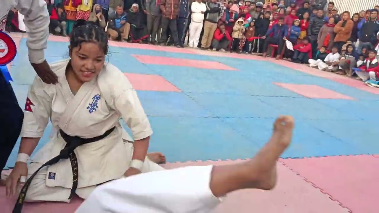 Nepal Ikf kyokushin karate girls heavy weight fight
