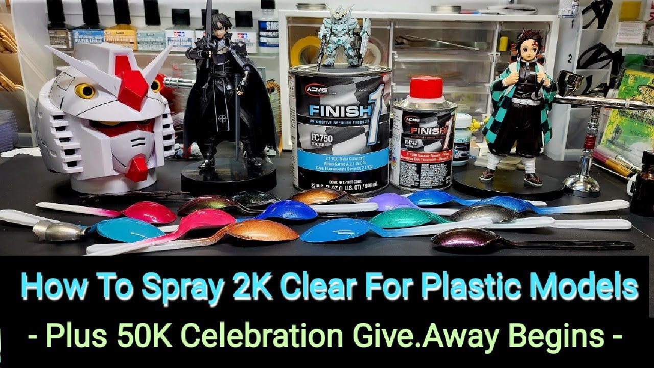 How To Spray  Auto 2K Clear For Plastic Models - Plus Gundam Give.Away