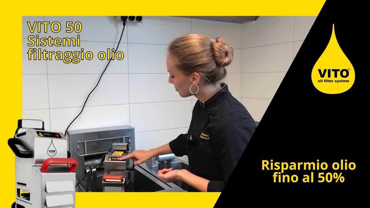 VITO50 / Filtraggio olio di frittura - Qualità perfetta / Risparmio / Filtraggio efficace