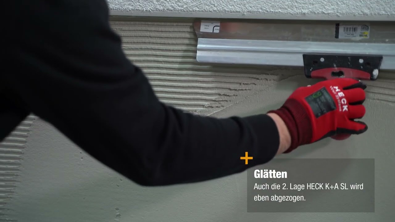 WDVS Sockelabdichtung / mineralische Dichtungsschlämme 3-in-1 Kleben Armieren Abdichten HECK K+A SL