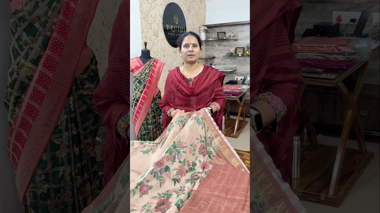 Satin Crepe Sarees  @Druthi Sarees Nagole Hyderabad 