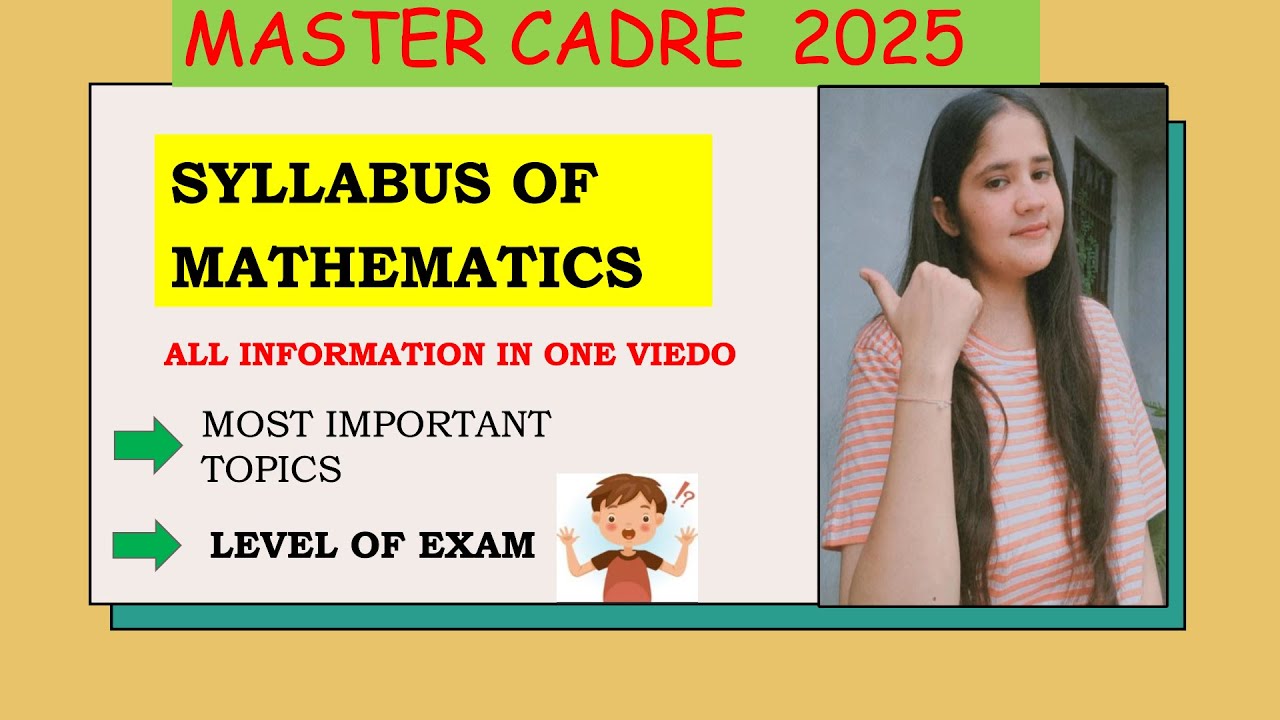 MASTER CADRE SYLLABUS OF MATHS