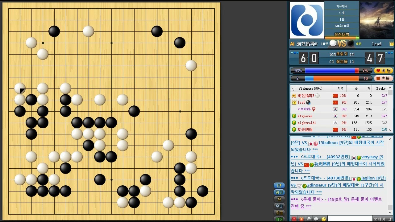 스웨 / 세계 최고수 인공지능 절예(绝艺指导)에게 2점 깔고 덤비는 프로들 / 승률90% 아무도 못이겨요.  그냥 보세요.  ㅎㅎ/ #바둑 #go #围棋