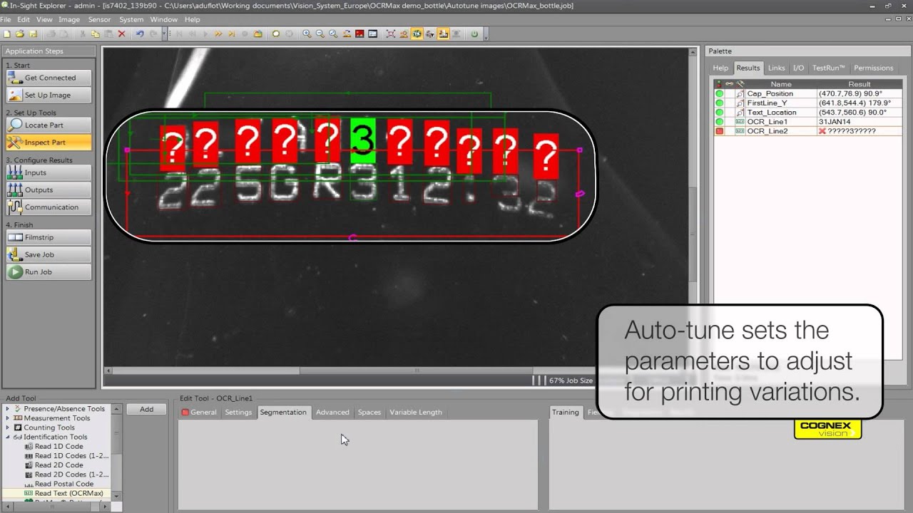 OCRMax with auto-tune demonstration