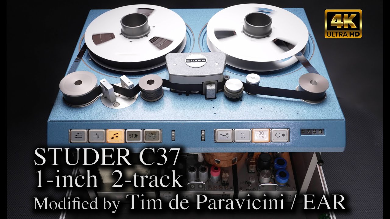 STUDER C37 1-inch 2-track Monster Machine Modified by Tim de Paravicini / EAR , 4K Video
