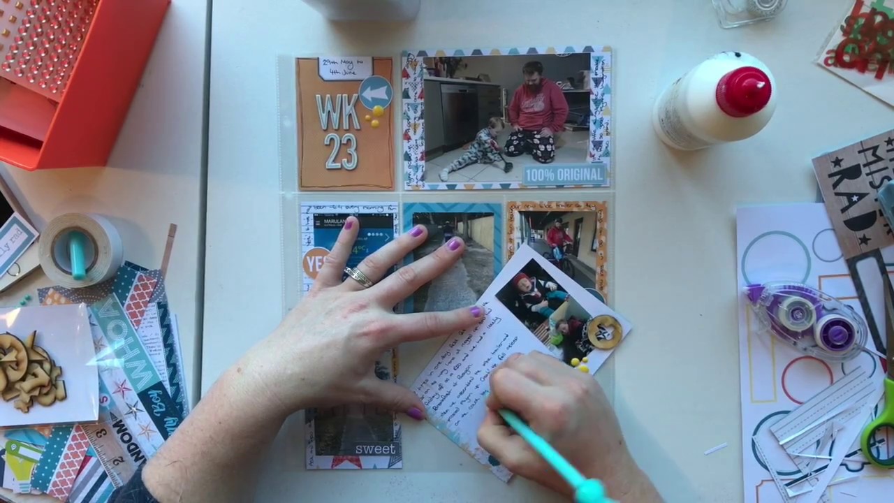 Project Life Wk 23 process video using the Kitaholics kits