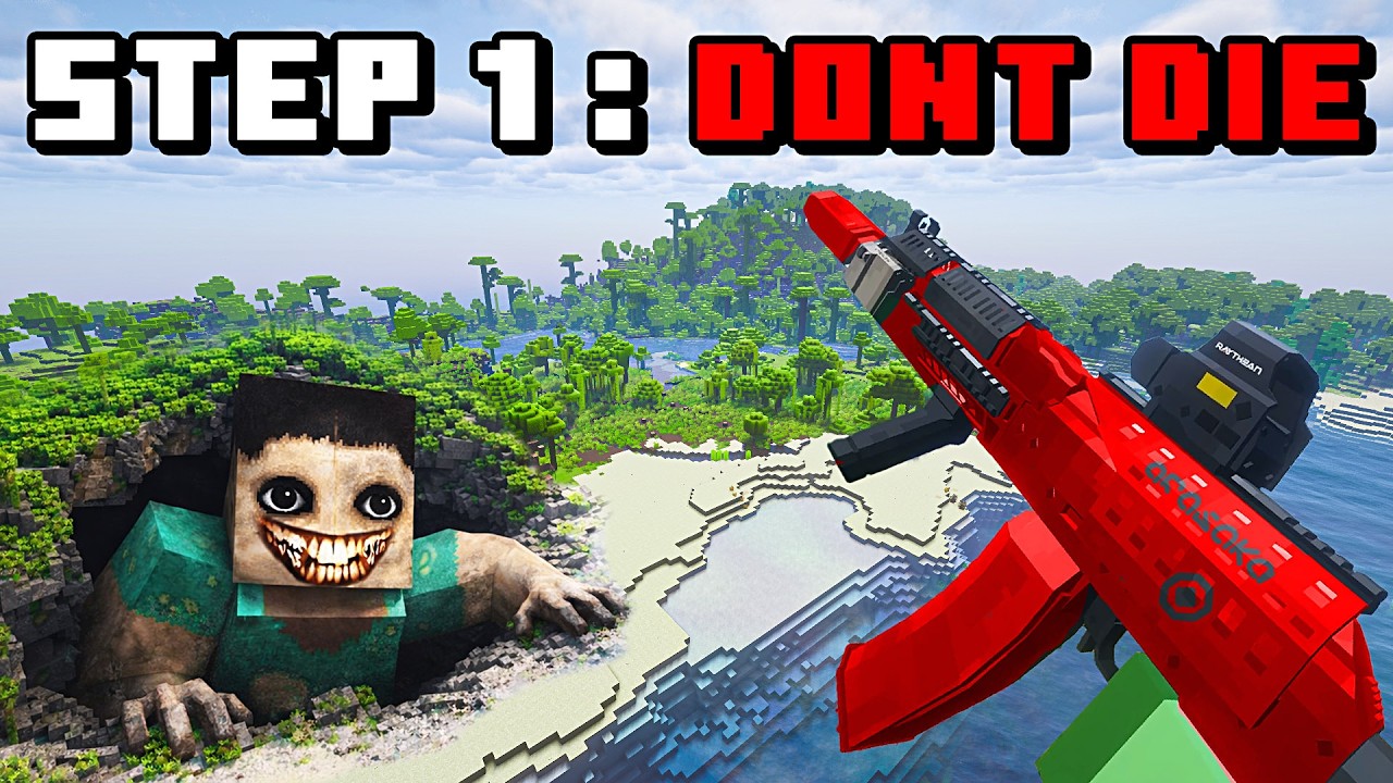 Surviving 1 YEAR in the most REALISTIC Minecraft ISLAND in HARCORE