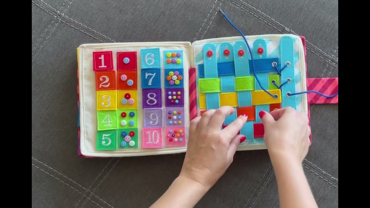 Handmade Quiet Book for toddlers, sensory book, felt busy book, busy board for Children