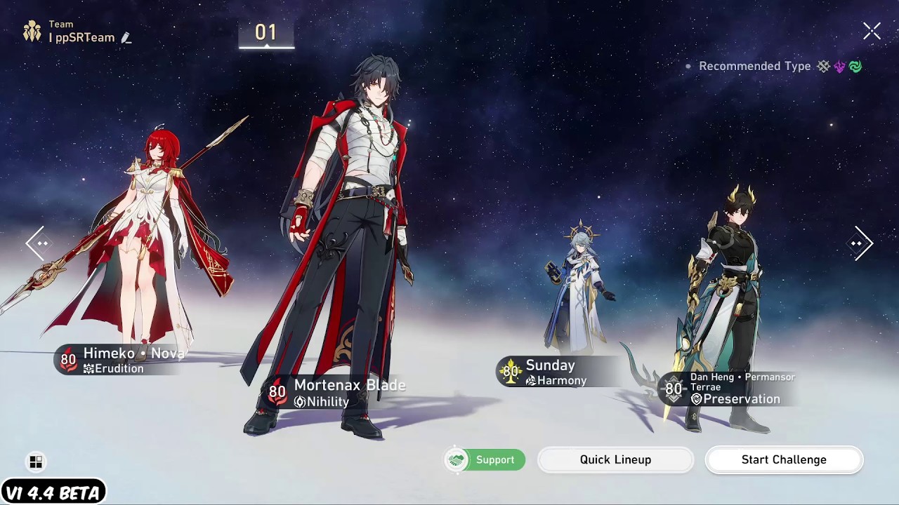 4.4 BETA IS HERE! E0S1 Himeko Nova x E0S1 Mortenax Blade Showcase Gameplay - Honkai: Star Rail