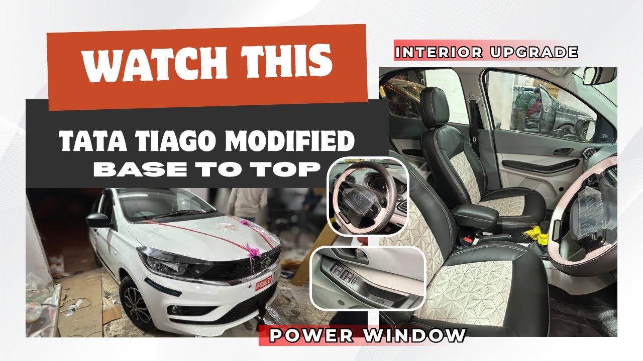 TATA TIAGO FACELIFT MODIFIED WITH PRICE✅ TIAGO INTERIOR MODIFIED✅POWER WINDOW GENUINE INSTALLED