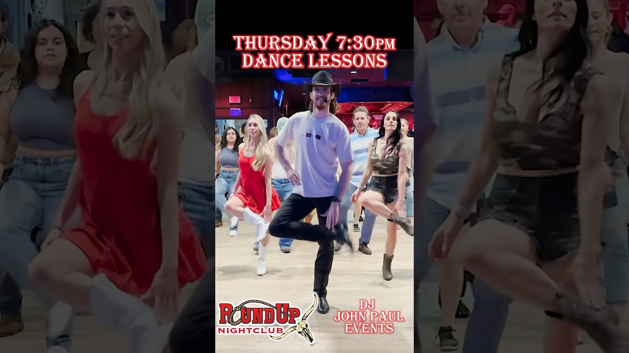 Austin by Dasha Line Dance Lesson with JohnPaul at Round Up Nightclub in Davie Florida