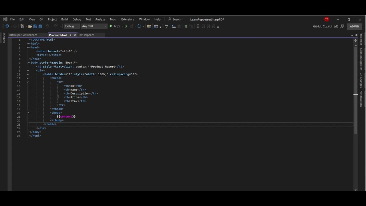 AspNetcore, Convert HTML to PDF For Free using PuppeterSharp