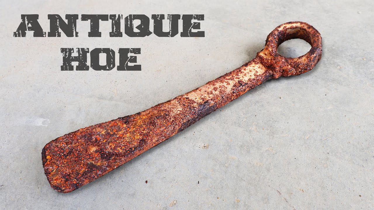 Antique Rusty Hoe Restoration