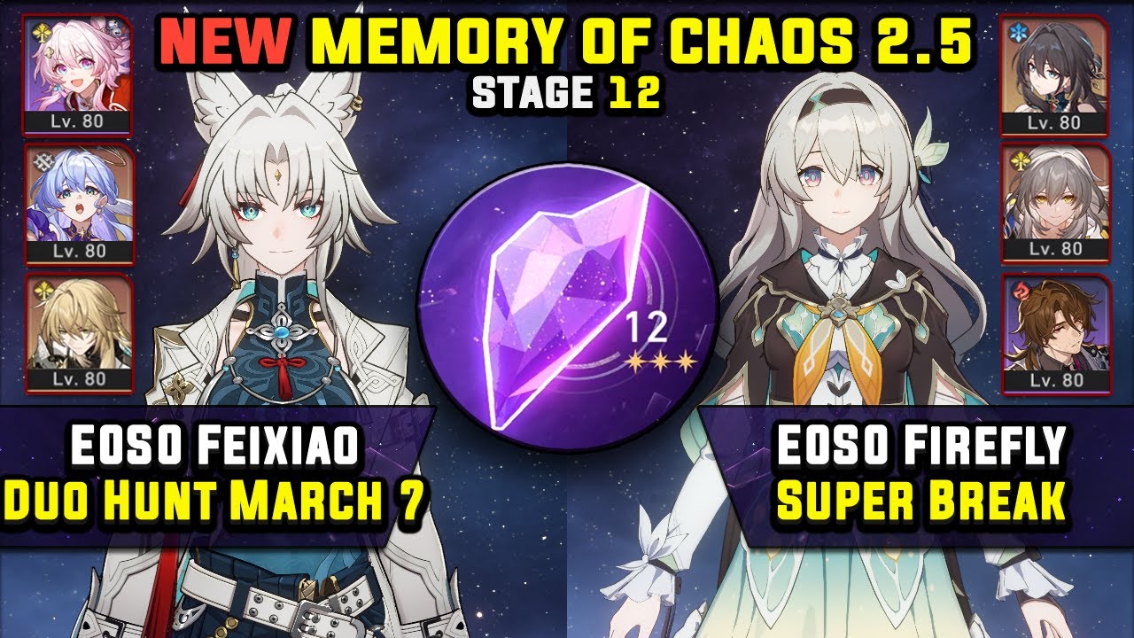 E0 Feixiao Carry & E0 Firefly Super Break (3 Stars) NEW Memory Of Chaos 12 Honkai Star Rail 2.5