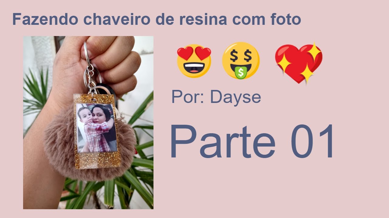 Fazendo chaveiro de resina com foto. continuação próximo vídeo.🌸💞❤️     #resina #arte @amor