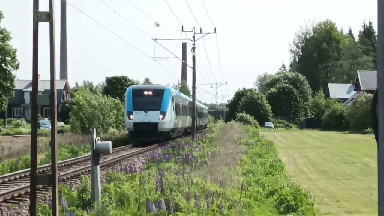 Sweden, Deje, SJ Regional train passing by Deje 