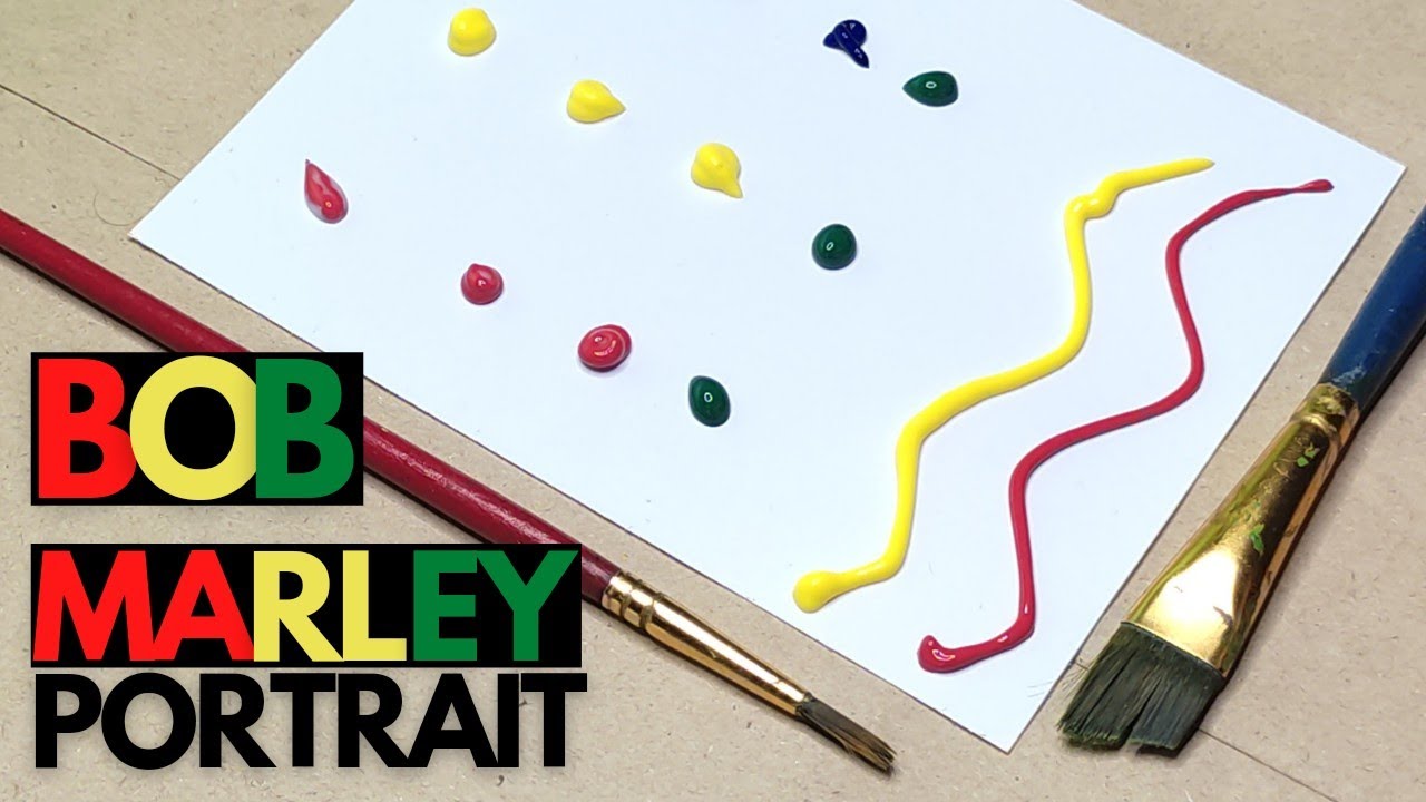 How to Paint Portrait/ Bob Marley /Acrylic Painting for beginners 🎨🖌️