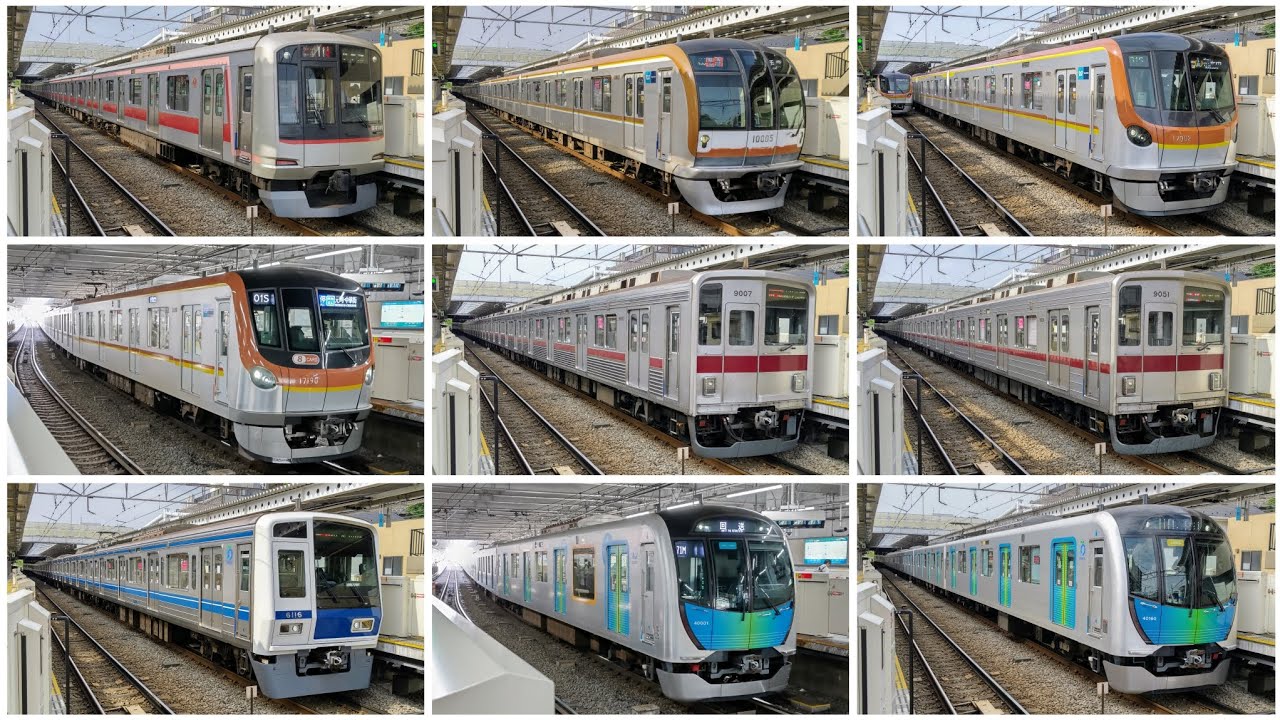 【発車シーン集】日曜朝の東急東横線 菊名駅  5050系・東京メトロ10000系・東京メトロ17000系・東武9000系・東武9050型・西武6000系・西武40000系2023年6月