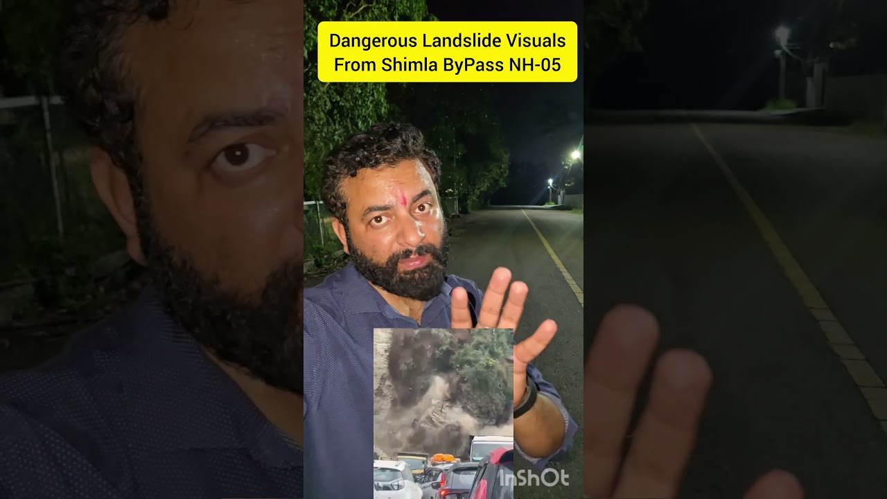 Dangerous Landslide at Shimla Highway