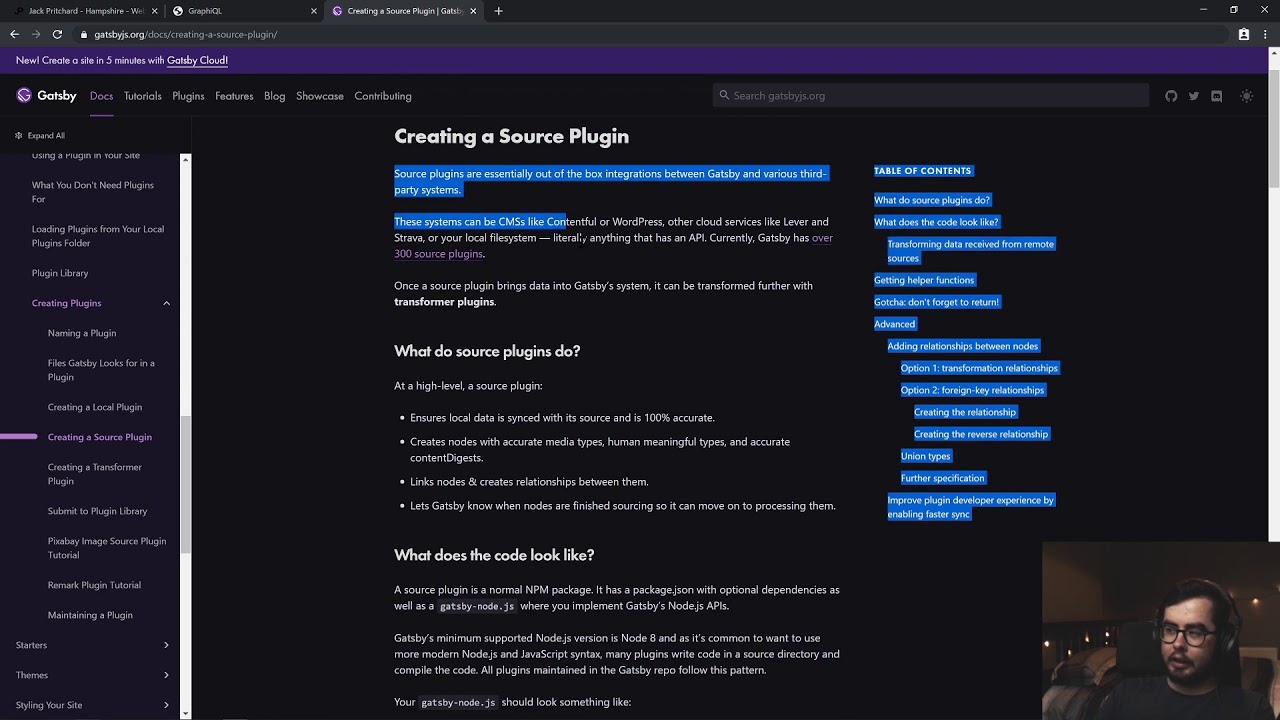 Gatsby & Wordpress - 5.4. - Creating a Custom Data Source Gatsby Plugin