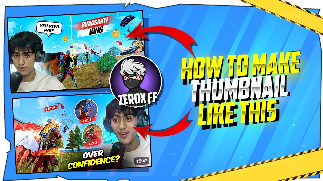 How to Make Free fire Thumbnail Like Zerox ff || @ZeroxFFJaisa thumbnail kaise banaen ?