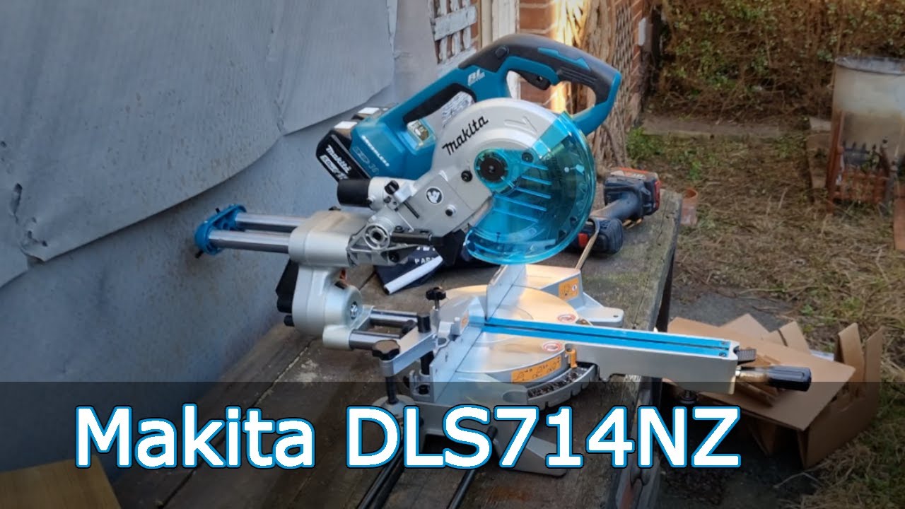 Аккумуляторная торцовочная пила Makita DLS714NZ Brushless 36 В (2 x 18 В) с наклоном 45° для древ...