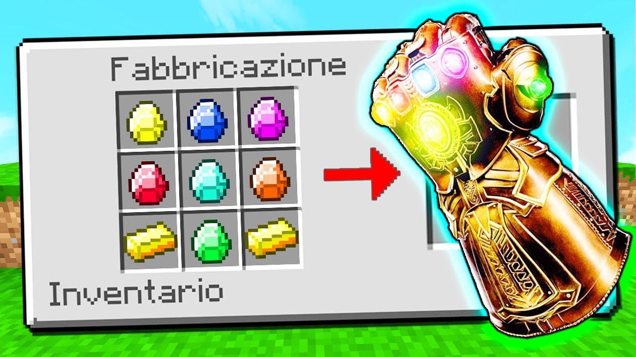 COME FARE IL GUANTO DELL'INFINITO SU MINECRAFT!