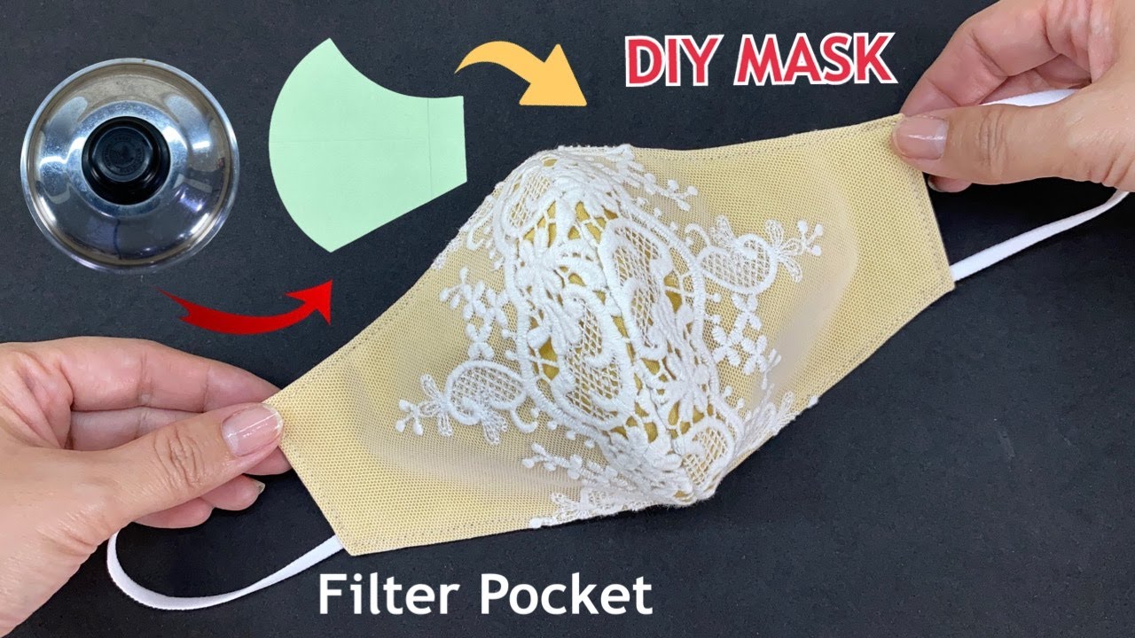 New Lace Face Mask | Diy Breathable Lace Fabric Mask With Filter Pocket Easy Pattern Sewing Tutorial