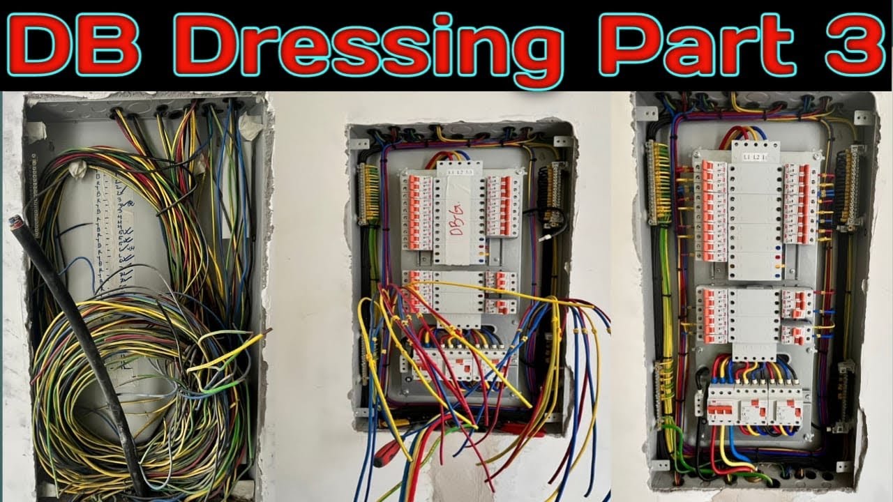 How to Do DB Dressing and Termination Part 3 | Three Phase DB  Dressing | Electrical Work |