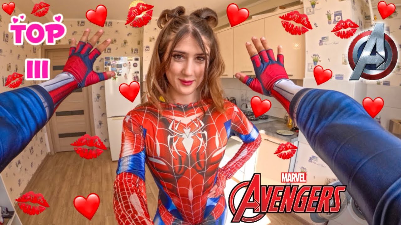 BEST TOP 3 CRAZY SUPER HERO FAN GIRL WILL NOT LEAVE CAPTAIN AMERICA AND SPIDER-MAN ALONE (Love POV)