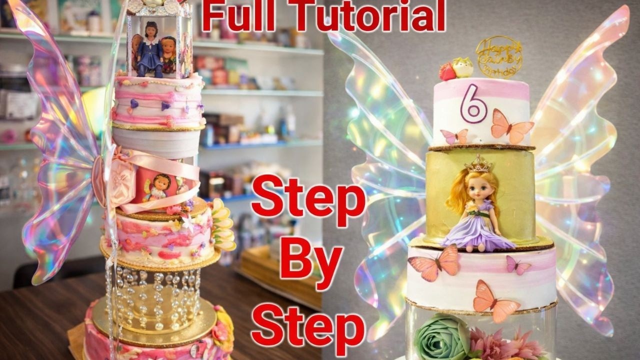 Electric Butterfly Wings Cake | Flying Butterfly Theme Cake | LED Butterfly Wings Cake Design