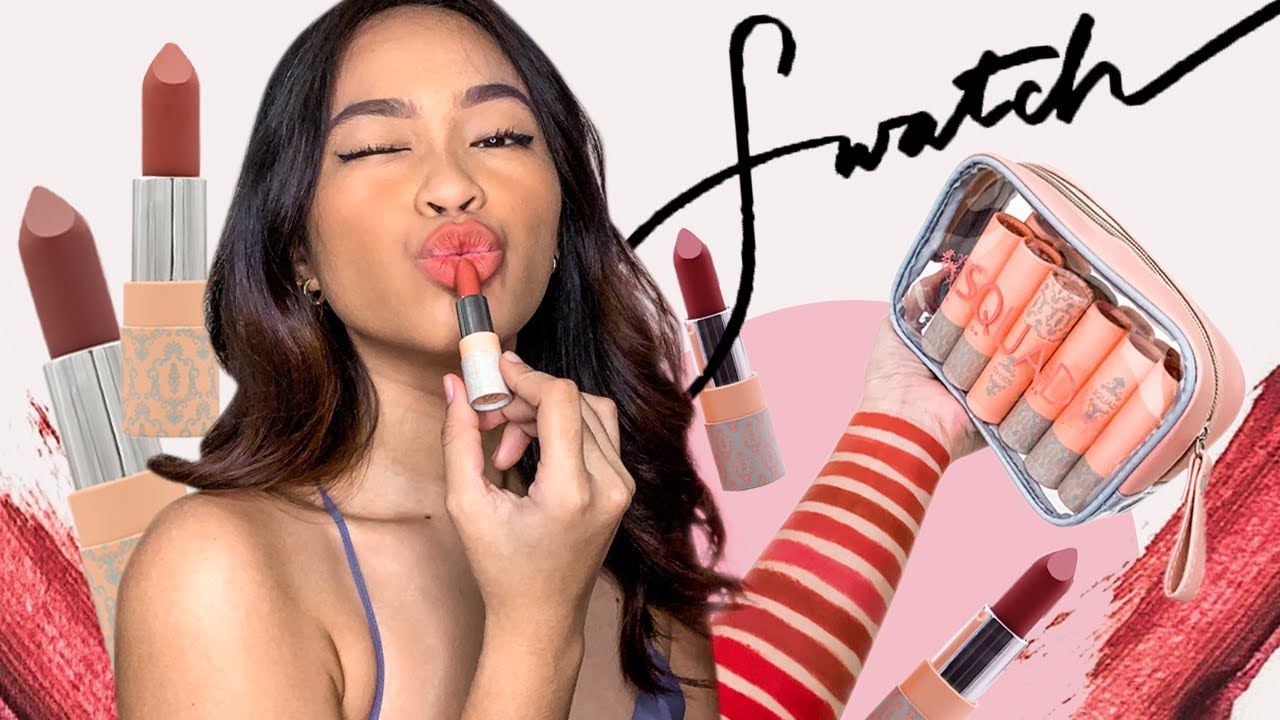 Squad Cosmetics Soft Matte Lippies Swatch Party! | Booya
