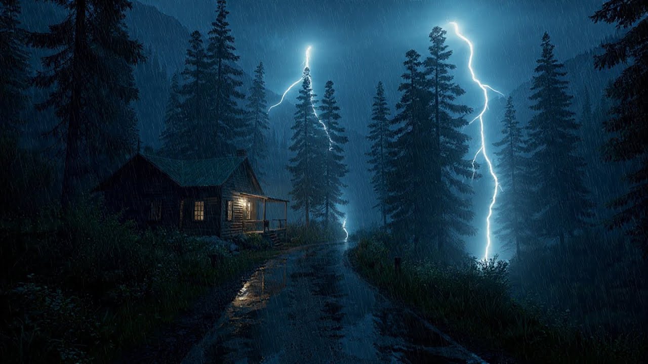 Quiet Night in a Room with Rainy Window 🌧️ Gentle Rain for Sleep | 12 Hours Live
